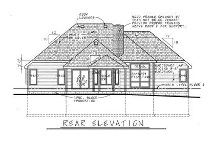 Traditional House Plan #402-00100 Elevation Photo