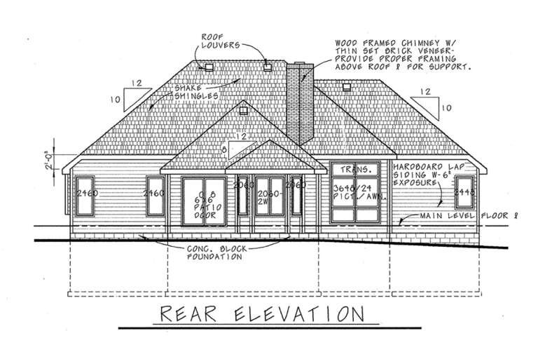 Traditional House Plan #402-00100 Elevation Photo