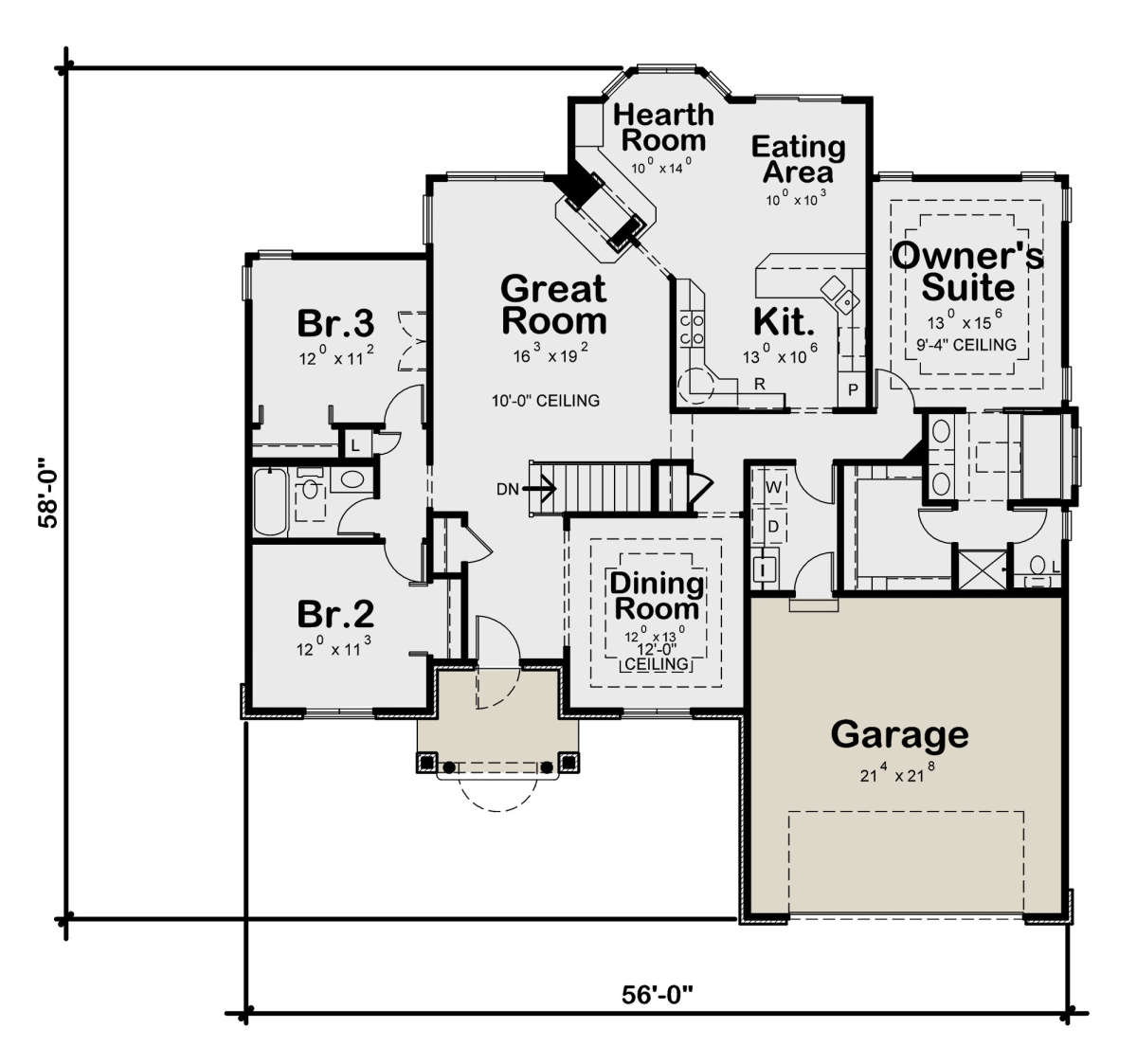 Main Floor for House Plan #402-00100