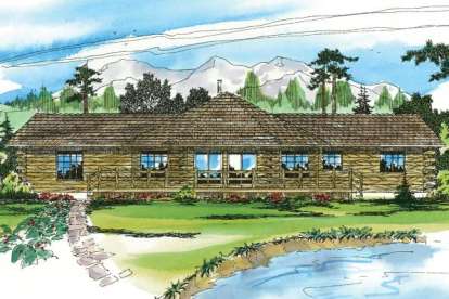 Ranch House Plan #035-00410 Elevation Photo