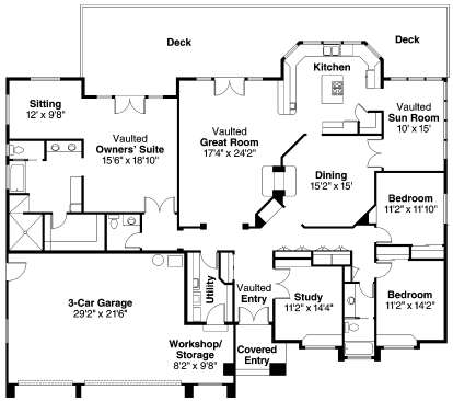 Floorplan1 for House Plan #035-00411