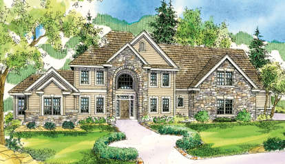 5 Bed, 3 Bath, 3143 Square Foot House Plan - #035-00416