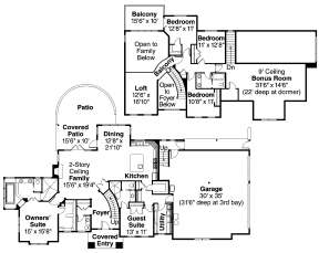 Floorplan 1 for House Plan #035-00416