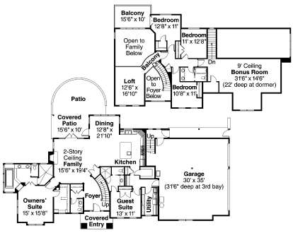 Floorplan1 for House Plan #035-00416