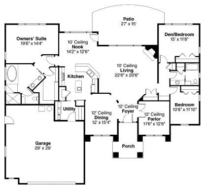 Floorplan1 for House Plan #035-00418