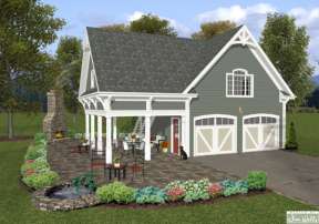 Country House Plan #036-00166 Elevation Photo