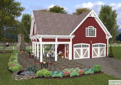 Barn House Plan #036-00169 Elevation Photo