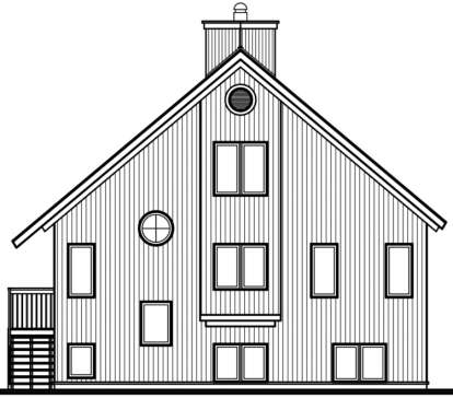 Vacation House Plan #034-00058 Elevation Photo