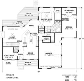 Floorplan 1 for House Plan #036-00170