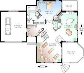 First Floor for House Plan #034-00059