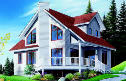 Country House Plan #034-00061 Elevation Photo