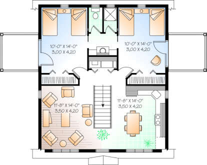 Main Floor for House Plan #034-00062