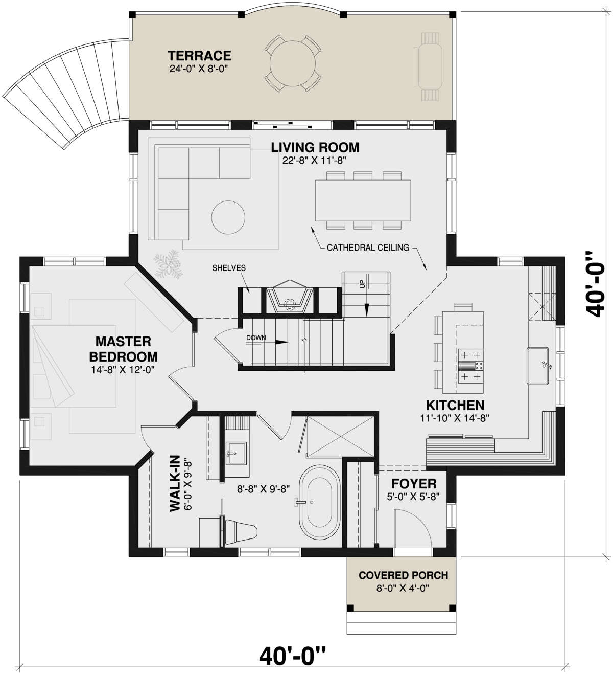 Main Floor  for House Plan #034-00065