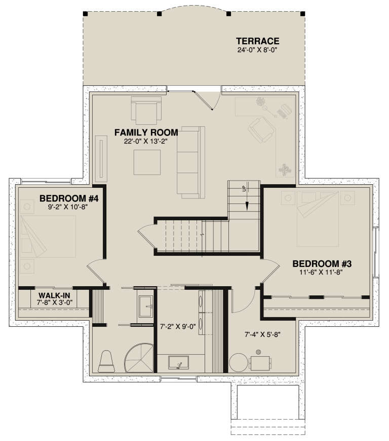 House Plan House Plan #414 Drawing 3