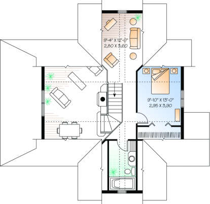 House Plan House Plan #415 Drawing 2