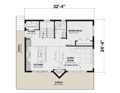 Main Floor  for House Plan #034-00067