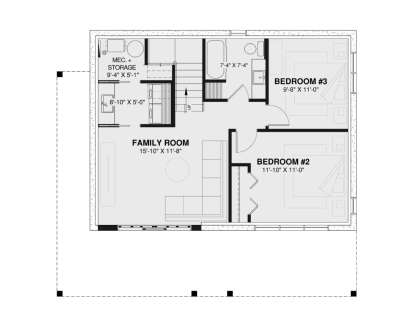 Basement for House Plan #034-00067