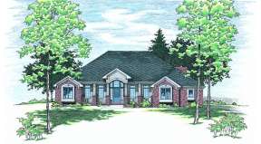 Traditional House Plan #402-00341 Elevation Photo