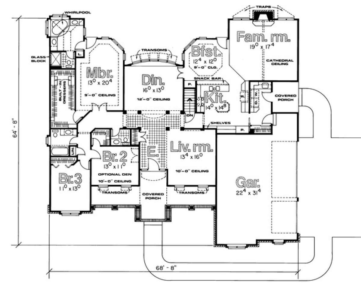 Floorplan 1 for House Plan #402-00341