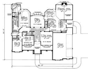 Floorplan 1 for House Plan #402-00341