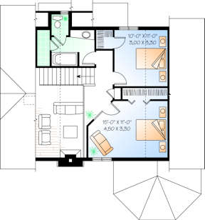 Second Floor for House Plan #034-00068