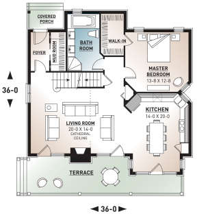 Main Floor for House Plan #034-00070