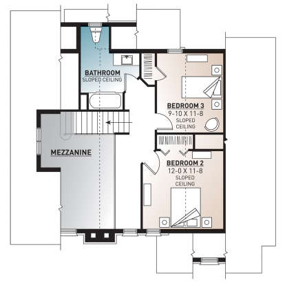 Second Floor for House Plan #034-00070