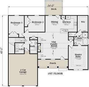 Main Floor for House Plan #009-00025
