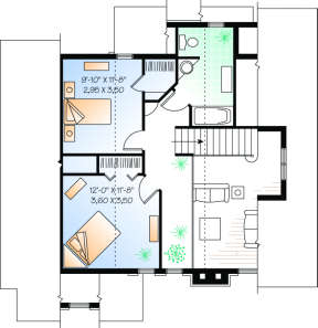 Second Floor for House Plan #034-00071