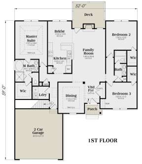 Main Floor for House Plan #009-00026