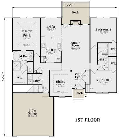 Main Floor for House Plan #009-00026