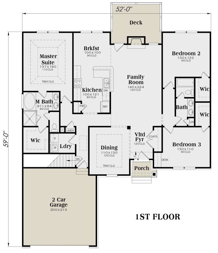 House Plan House Plan #43 Drawing 1