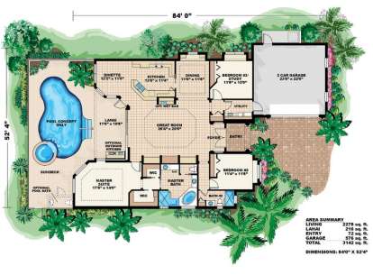 Floorplan 1 for House Plan #575-00001