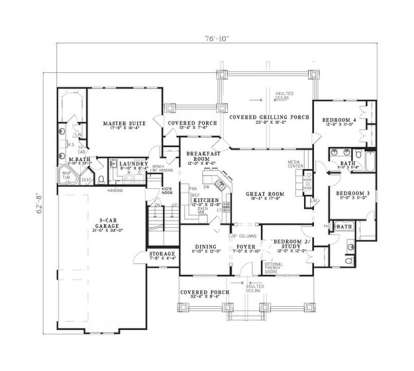 Floorplan 2 for House Plan #110-00187