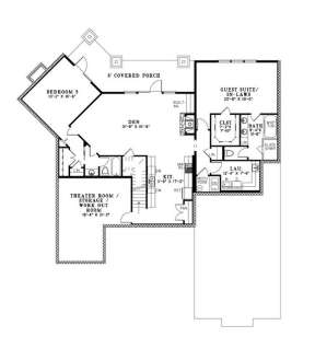 Basement Floor Plan for House Plan #110-00188
