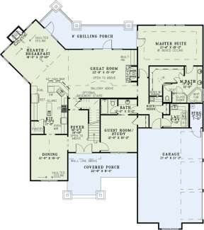 First Floor for House Plan #110-00188