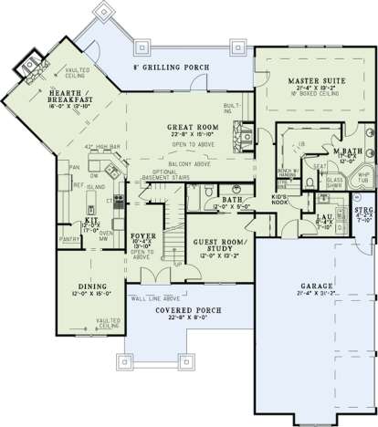 First Floor for House Plan #110-00188