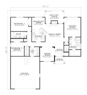 Floorplan 1 for House Plan #110-00189
