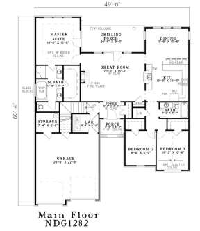Floorplan 1 for House Plan #110-00190