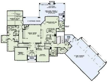 Floorplan 1 for House Plan #110-00193