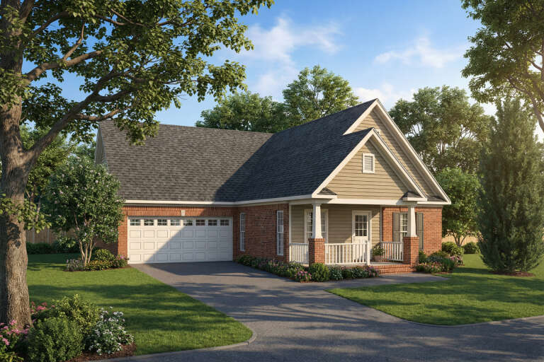 House Plan House Plan #4380 Angled Front Elevation
