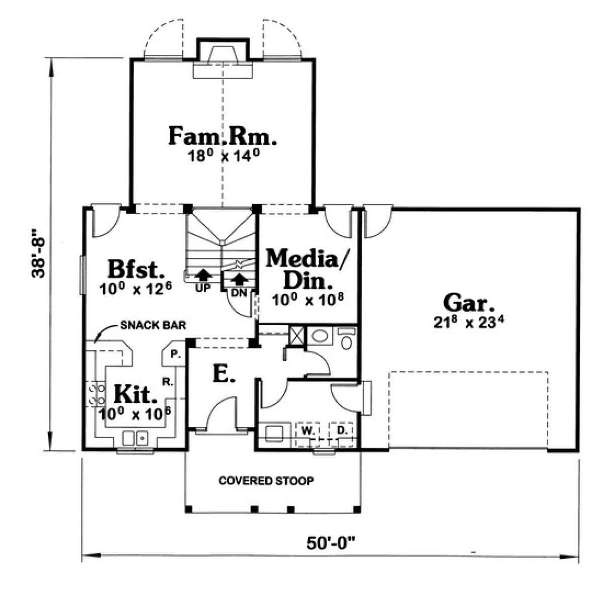 Floorplan 1 for House Plan #402-00488
