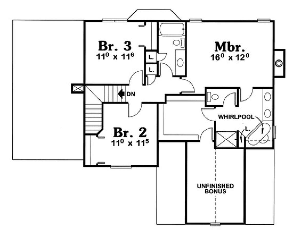 Floorplan 2 for House Plan #402-00492