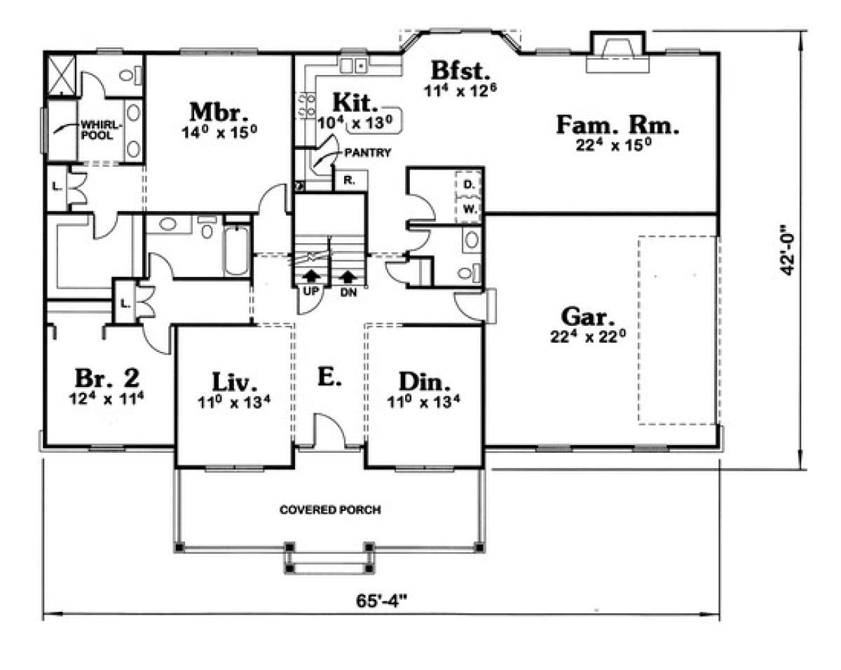 Floorplan 1 for House Plan #402-00494