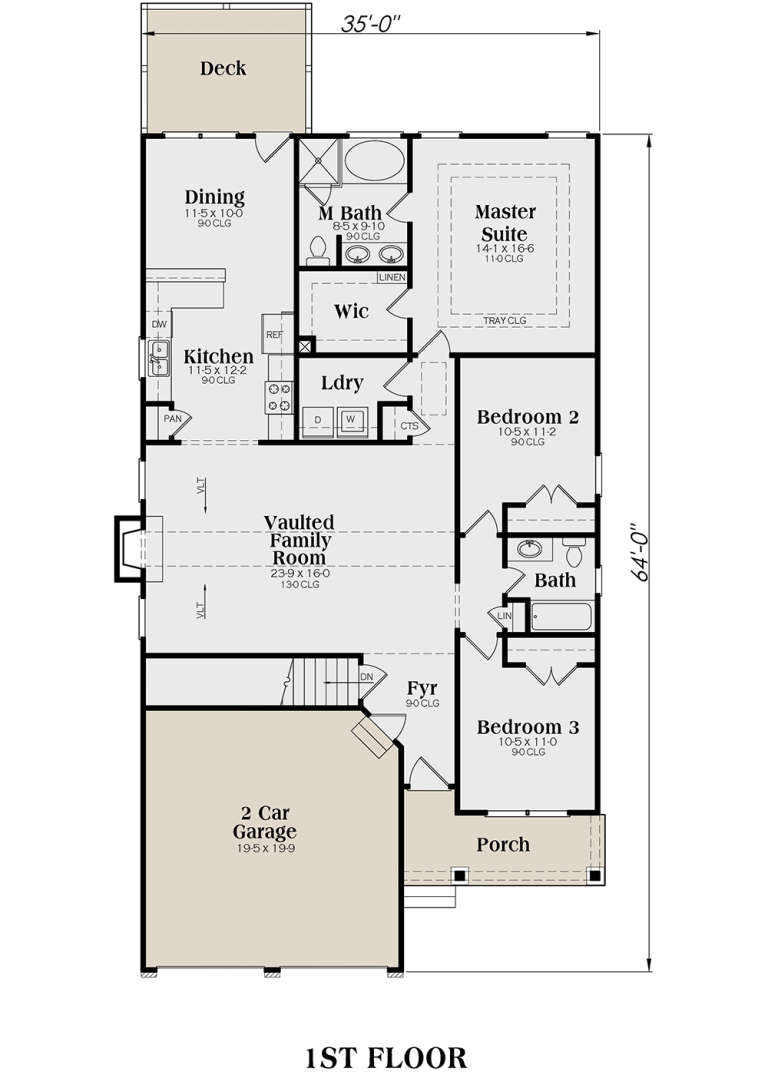 House Plan House Plan #44 Drawing 1
