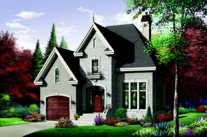 European House Plan #034-00075 Elevation Photo