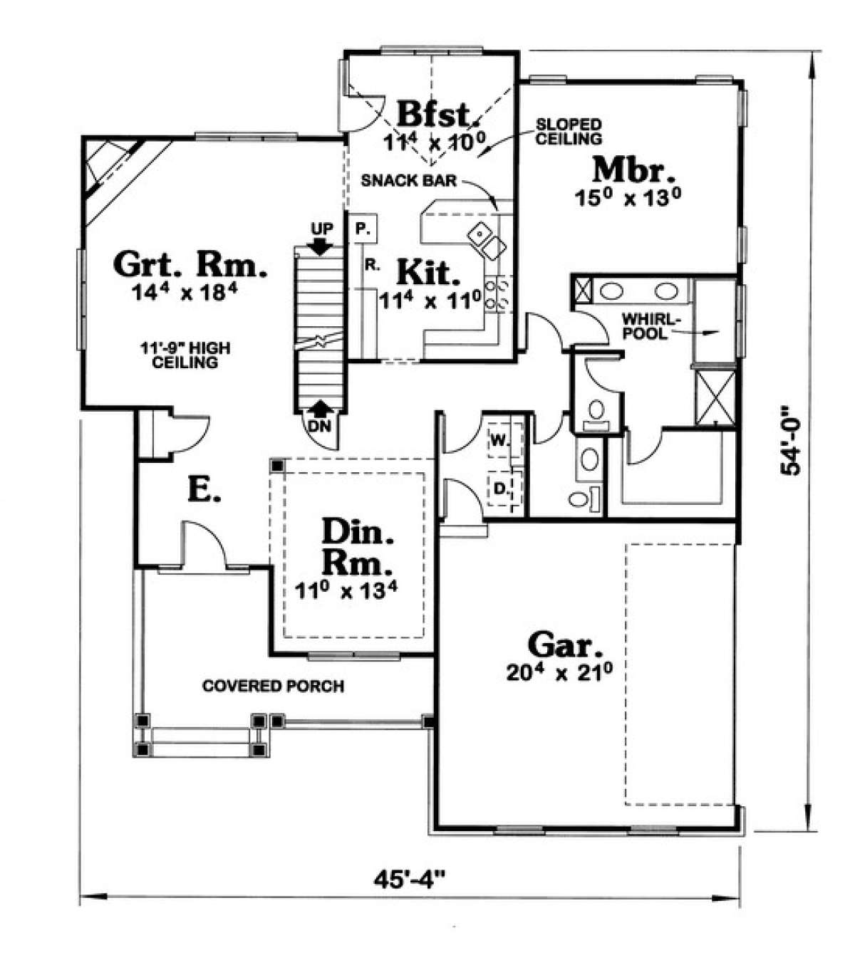 Floorplan 1 for House Plan #402-00518