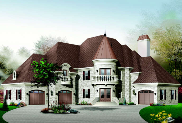 European House Plan #034-00077 Elevation Photo