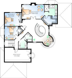 Second Floor for House Plan #034-00077