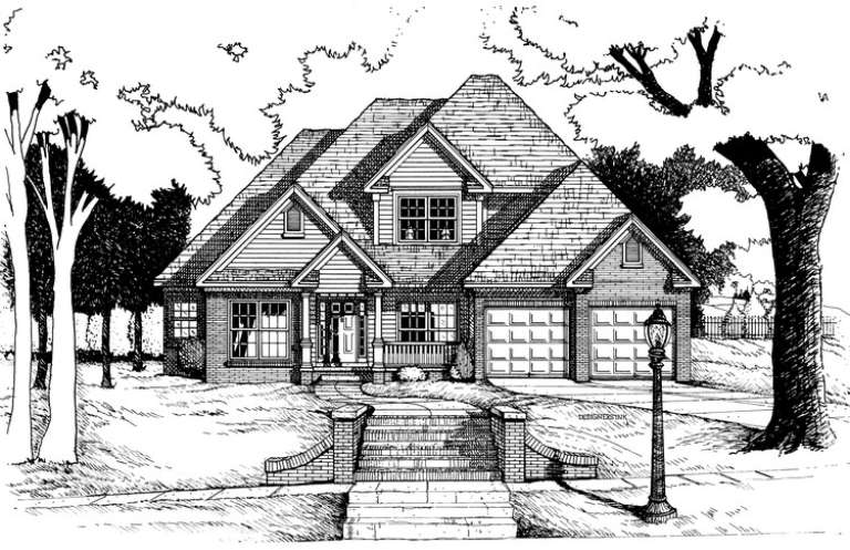 Traditional House Plan #402-00533 Elevation Photo